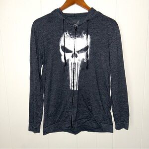 Marvel Gray Hoodie with Skull‎ Graphic